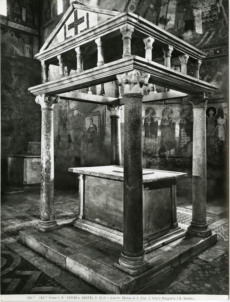 Alinari, Fratelli , Castel S. Elia - Lazio. Chiesa di S. Elia. L'Altare Maggiore. (X. Secolo).