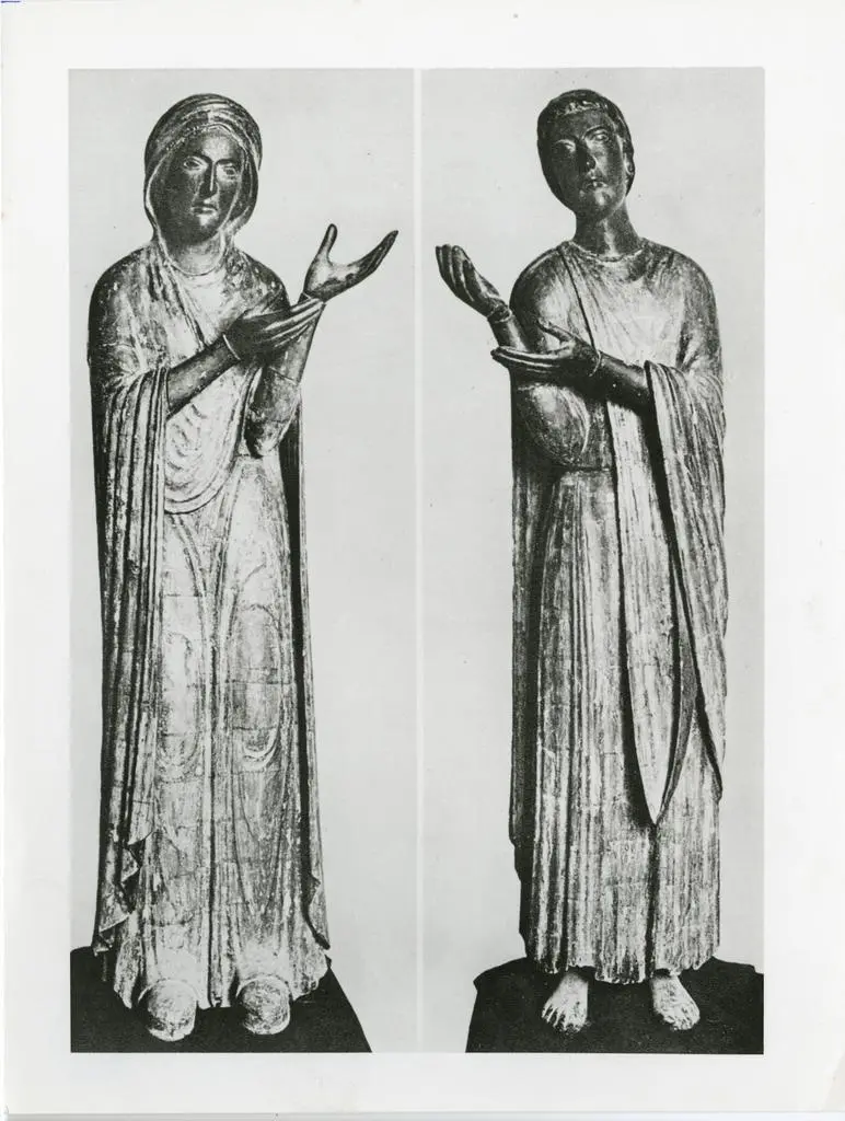 Maestro di Tivoli , Deposizione di Cristo dalla croce, Cristo in piet&agrave;, Maria Vergine, San Giovanni Evangelista, San Nicodemo, San Giuseppe d'Arimatea