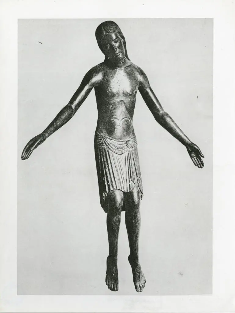 Anonimo , Maestro di Tivoli - fine sec. XII - Deposizione di Cristo dalla croce; particolare del Cristo in piet&agrave;