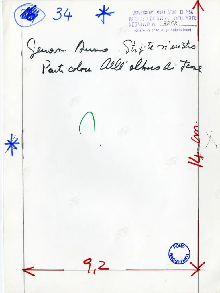 Universit&agrave; di Pisa. Dipartimento di Storia delle Arti , Genova - Duomo. Stipite sinistro - Particolare dell'albero di Jesse