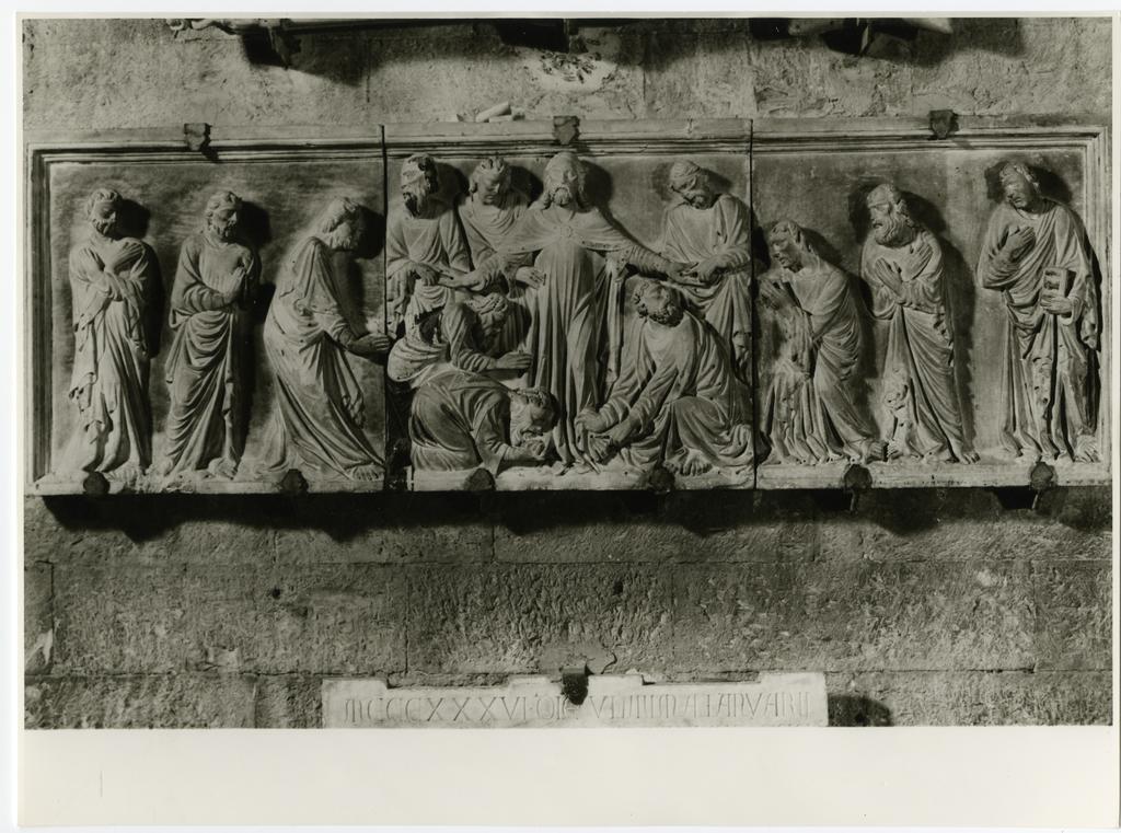 Bozano, Giacomo , Anonimo pisano francisante - sec. XIV - Cristo risorto mostra le sue piaghe agli apostoli