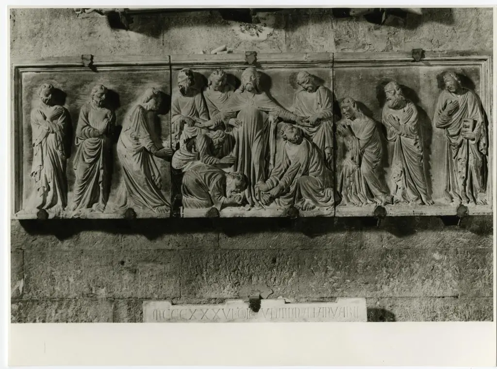 Bozano, Giacomo , Anonimo pisano francisante - sec. XIV - Cristo risorto mostra le sue piaghe agli apostoli