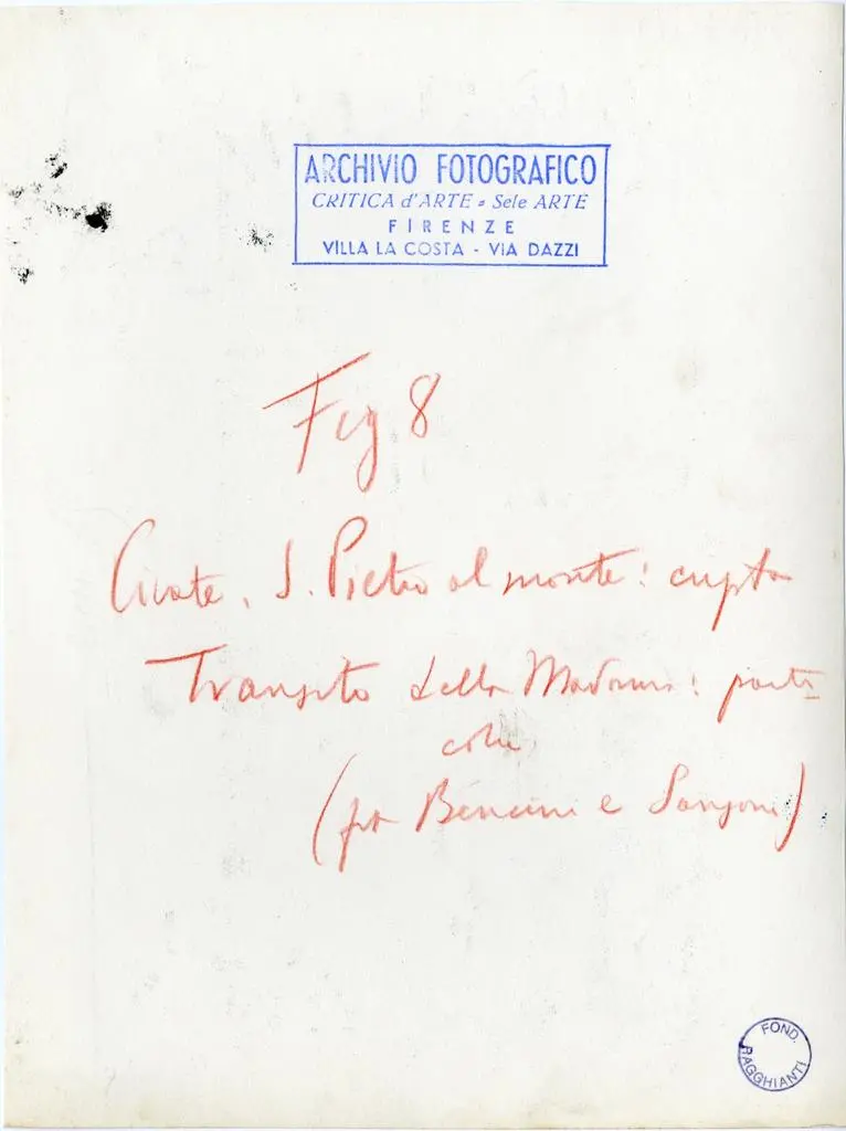 Bencini, Giulio, Sansoni, Mario , Civate. S. Pietro al Monte: cripta - Transito della Madonna: particolare