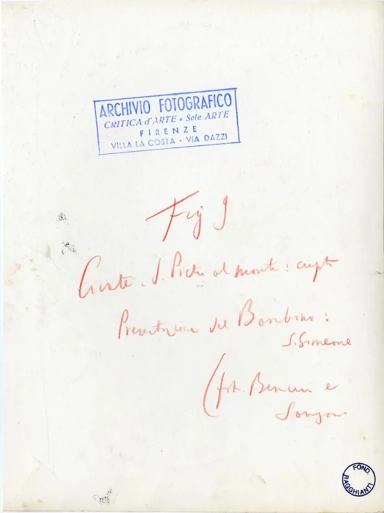 Bencini, Giulio/ Sansoni, Mario , Civate. S. Pietro al Monte: cripta - Presentazione del Bambino: S. Simeone