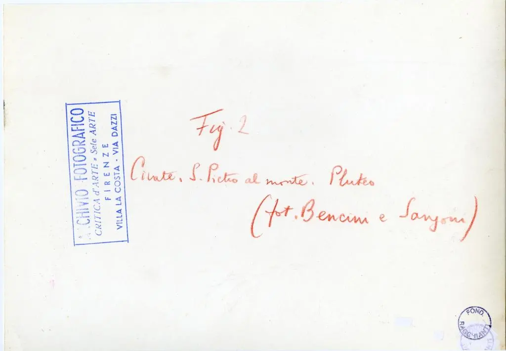 Bencini, Giulio/ Sansoni, Mario , Civate. S. Pietro al Monte. Pluteo