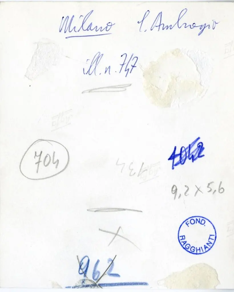 Anonimo , Anonimo milanese - sec. XI - Motivi decorativi geometrici e animali