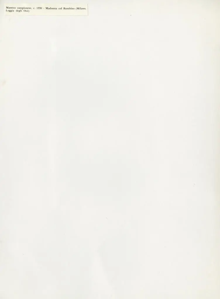 Anonimo , Maestro campionese, c. 1330 - Madonna col Bambino (Milano, Loggia degli Osii)