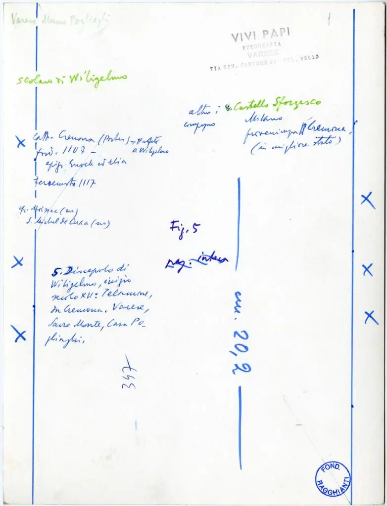 Papi, Vivi , 5. Discepolo di Wiligelmo, inizio secolo XII: Telamone, da Cremona. Varese, Sacro Monte, Casa Pogliaghi