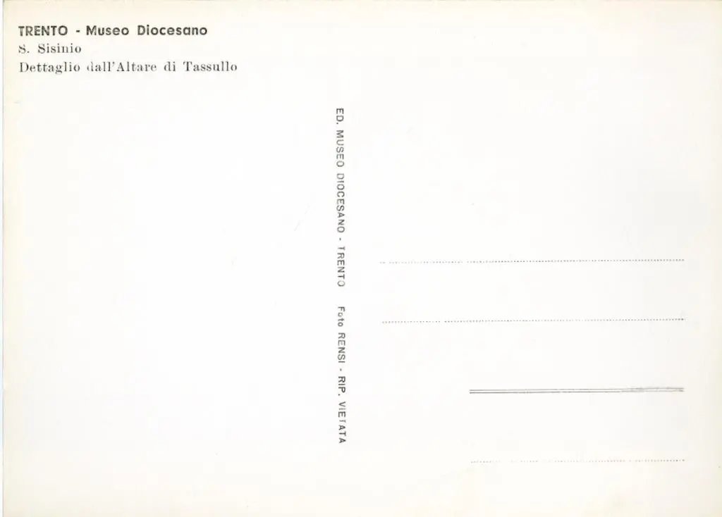 Rensi , Trento - Museo Diocesano. S. Sisinio - Dettaglio dall'Altare di Tassullo