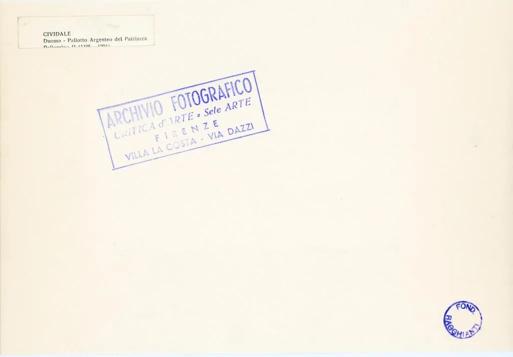 Anonimo , Cividale - Duomo - Paliotto Argenteo del Patriarca Pellegrino II (1195-1204)