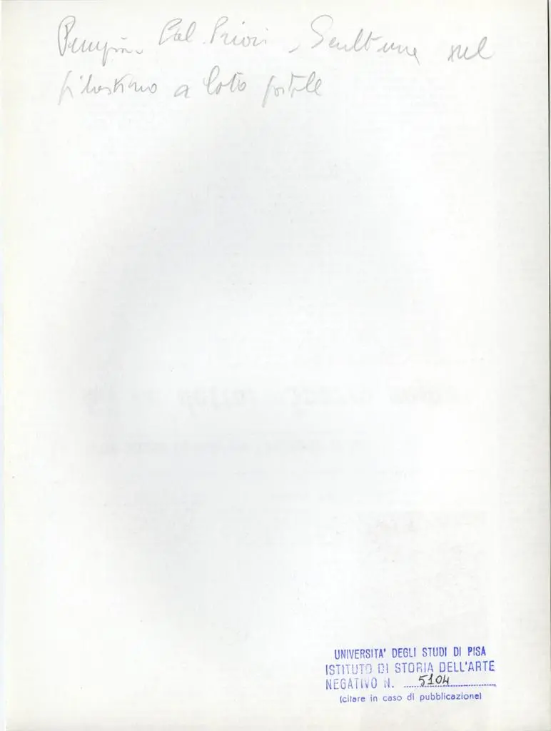 Universit&agrave; di Pisa. Dipartimento di Storia delle Arti , Perugia - Pal. Priori - Scultura nel pilastrino a lato portale