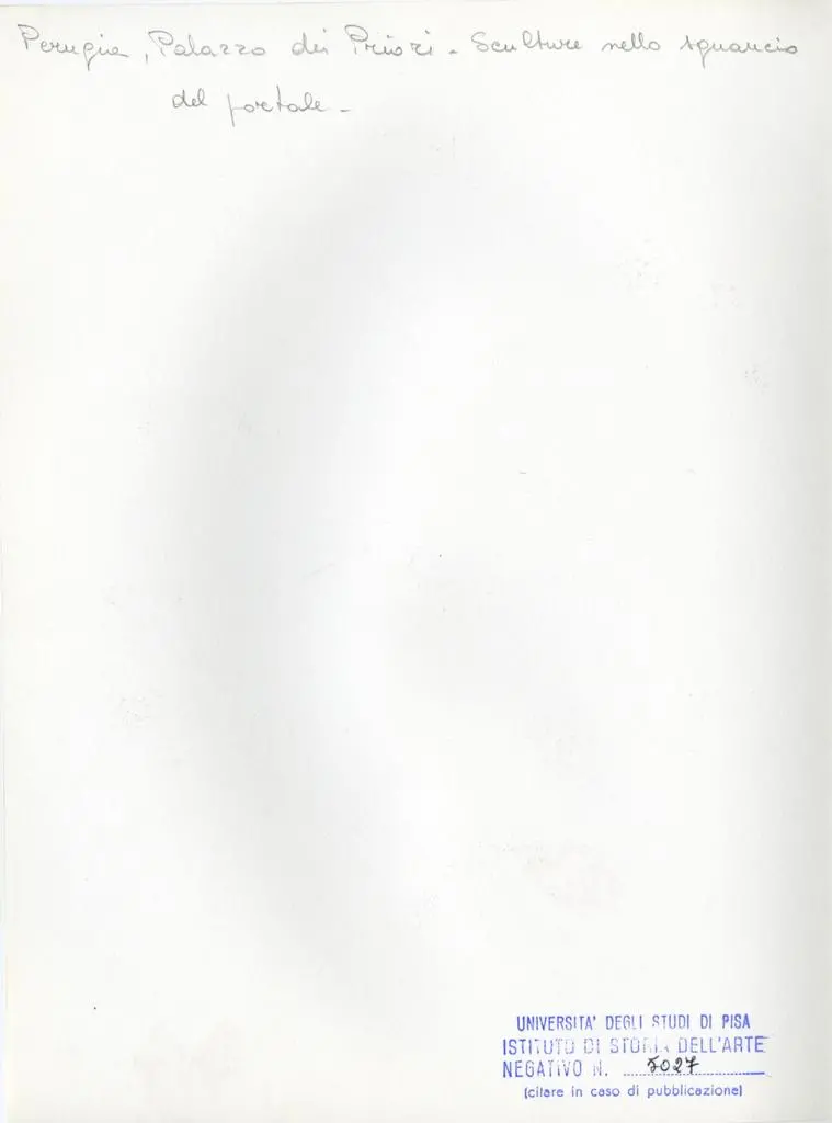 Universit&agrave; di Pisa. Dipartimento di Storia delle Arti , Perugia - Palazzo dei Priori - Dettaglio sculture dello sguancio del portale