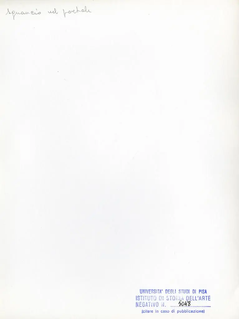 Universit&agrave; di Pisa. Dipartimento di Storia delle Arti , Sguancio nel portale