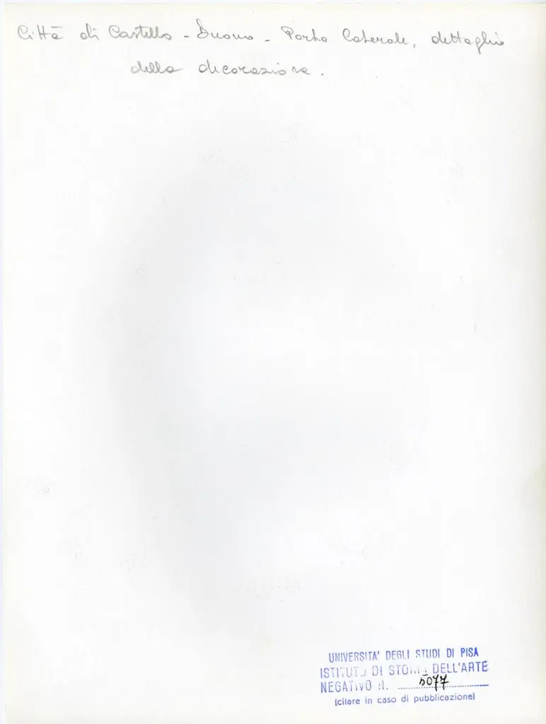 Universit&agrave; di Pisa. Dipartimento di Storia delle Arti , Citt&agrave; di Castello - Duomo - Porta laterale, dettaglio della decorazione