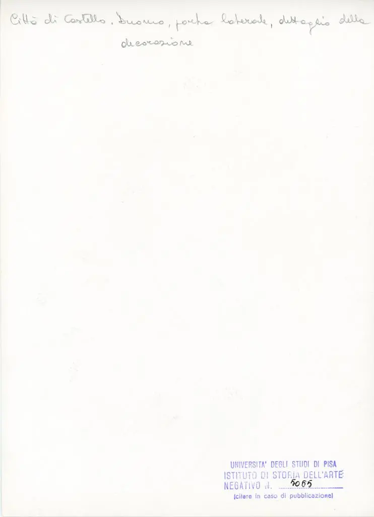 Universit&agrave; di Pisa. Dipartimento di Storia delle Arti , Citt&agrave; di Castello, Duomo - Porta laterale, dettaglio della decorazione