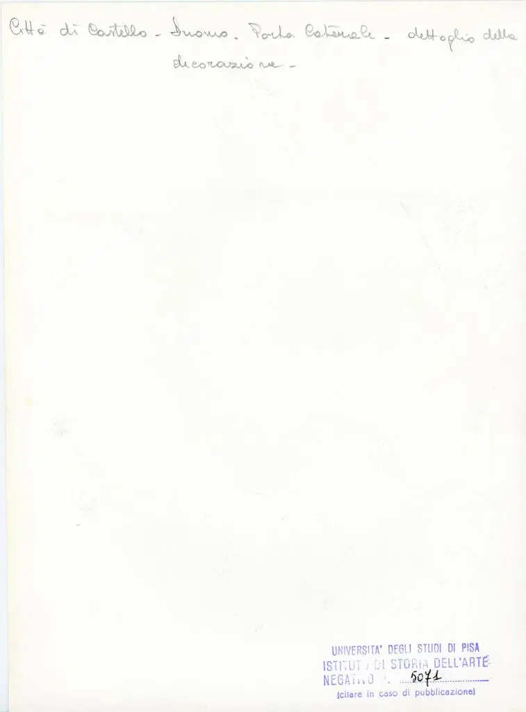 Universit&agrave; di Pisa. Dipartimento di Storia delle Arti , Citt&agrave; di Castello - Duomo - Porta laterale - dettaglio della decorazione