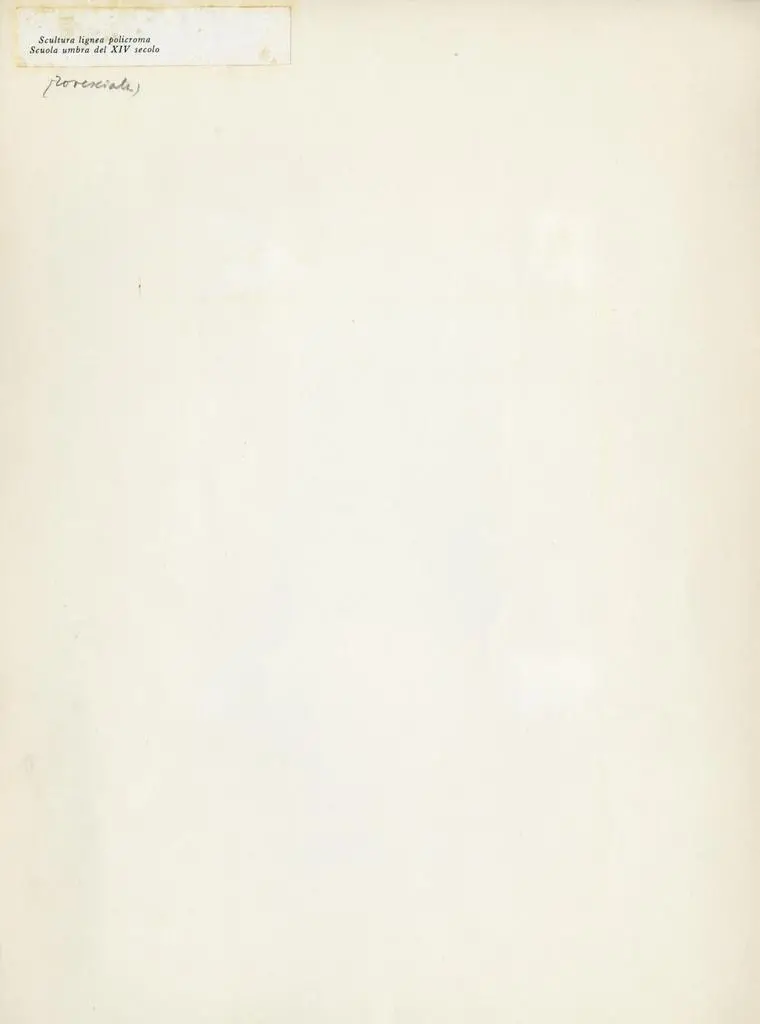 Anonimo , Scultura lignea policroma - Scuola umbra del XIV secolo