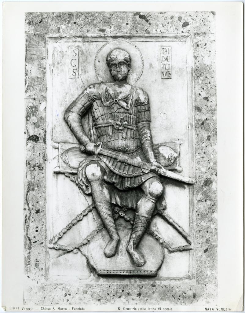 Naya, Böhm, Osvaldo , Venezia - Chiesa S. Marco - Facciata - S. Demetrio (stile latino VI secolo)