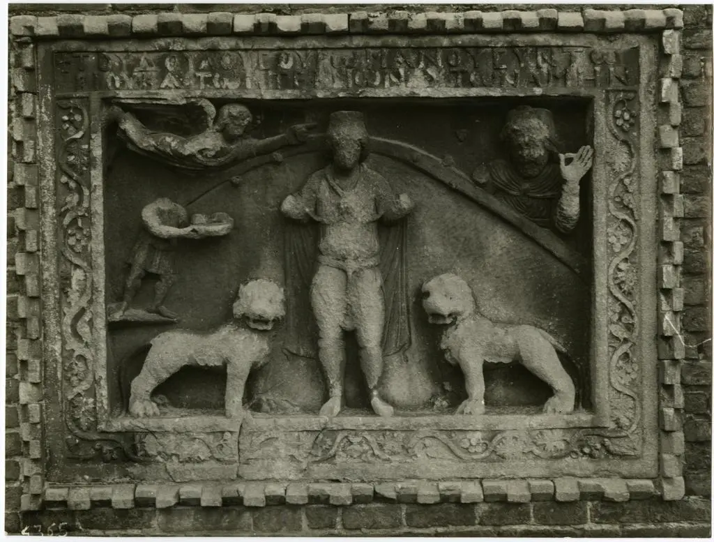 Anonimo bizantino sec. V , Daniele nella fossa dei leoni