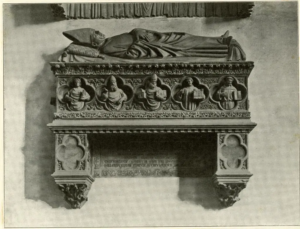 Anonimo , Pier Paolo Dalle Masegne: Monumento funebre al Cardinale Pileo Da Prata. Padova, Duomo.