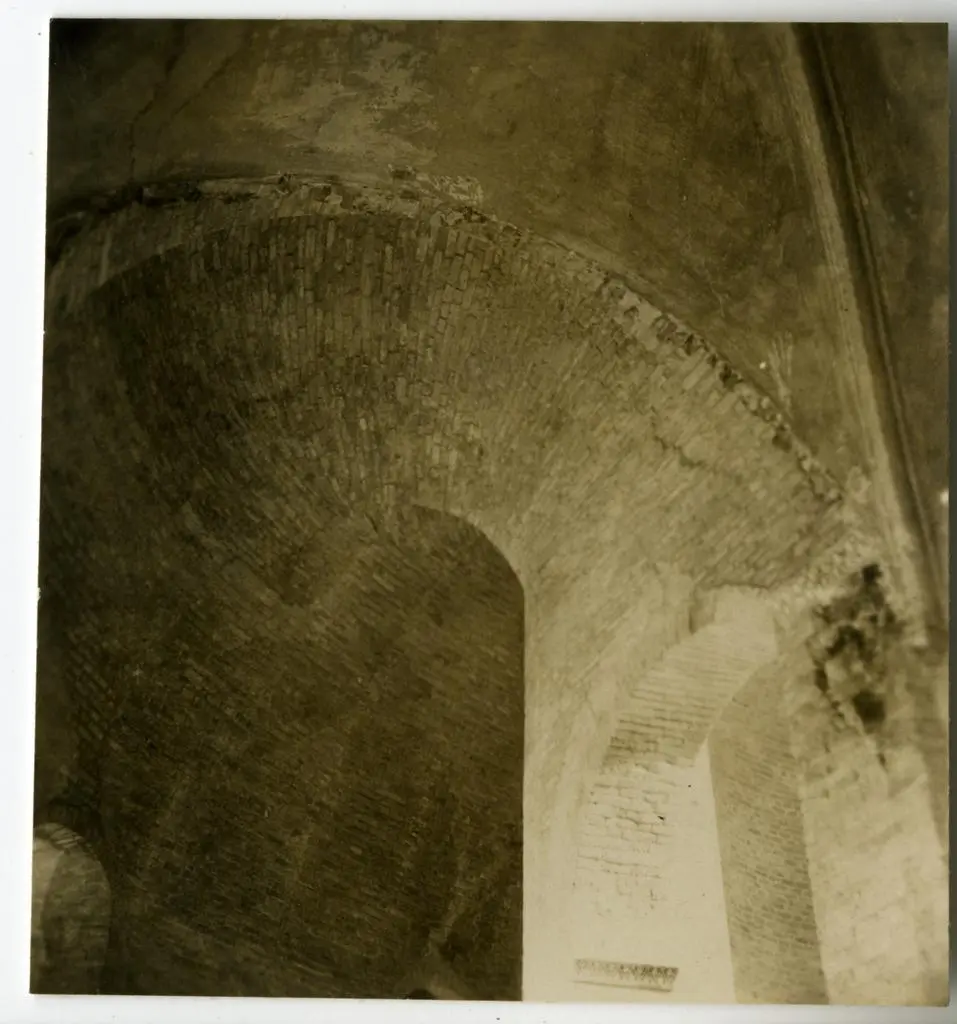 Anonimo , Anonimo - sec. XI/ XII - Interno della chiesa di S. Sofia a Padova, particolare della volta sull'ambulacro