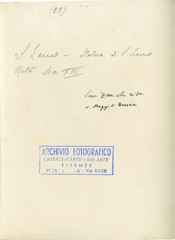 Anonimo , S. Zeno - Statua di S. Zeno - Met&agrave; sec. XIII