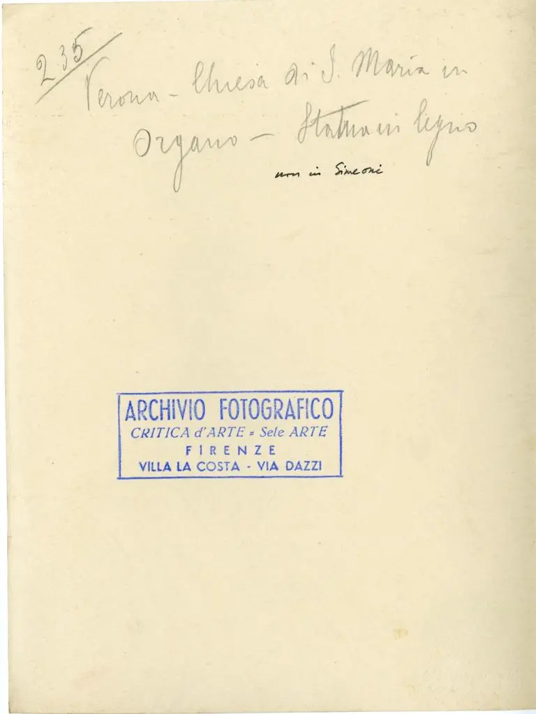 Anonimo , Verona - Chiesa di S. Maria in Organo - Verona - Statua in legno