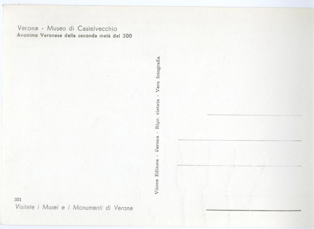 Vitove Editore , Verona - Museo di Castelvecchio - Anonimo Veronese della seconda metà del 300