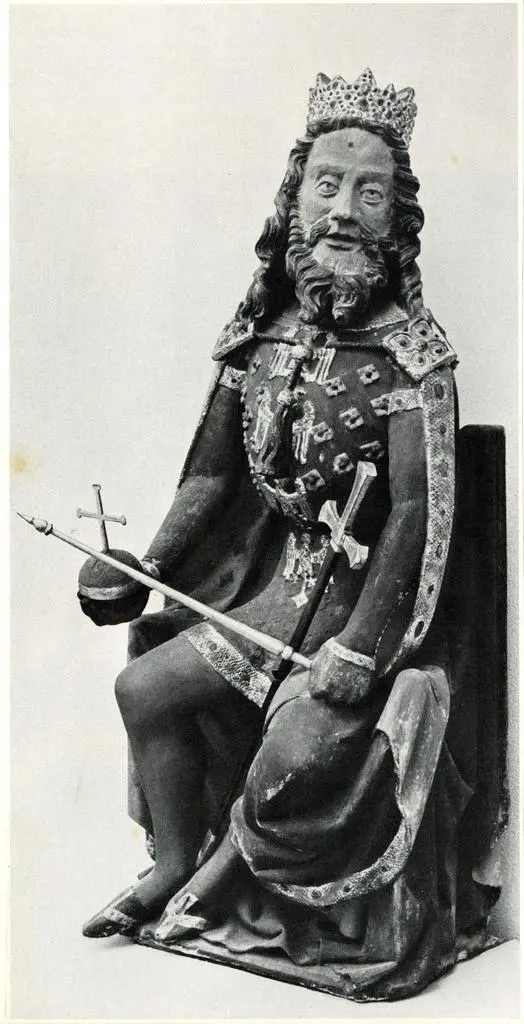 Anonimo svizzero sec. XIV , Ritratto del re Rudolf von Habsburg