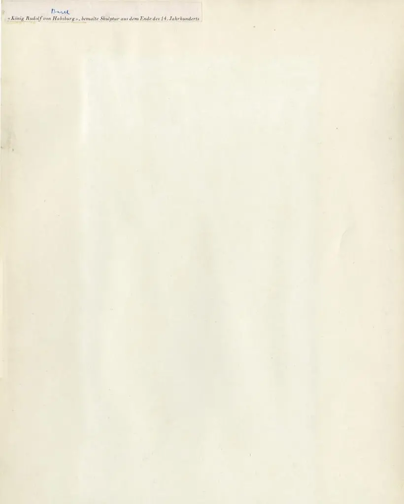 Anonimo , K&ouml;nig Rudolf von Habsburg, bemalte Skulptur aus dem Ende des 14. Jahrhunderts