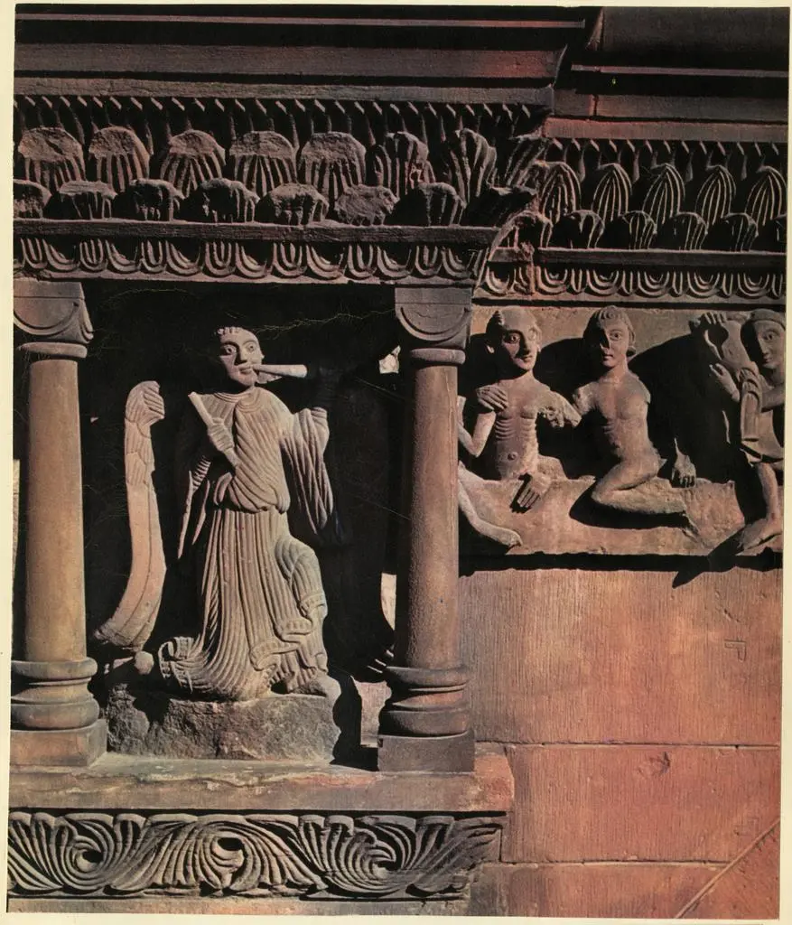 Anonimo , Engel des J&uuml;ngsten Gerichtes mit Auferstehenden am Basler M&uuml;nster