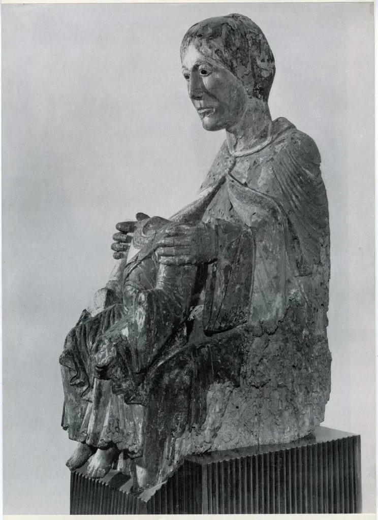 Anonimo , Anonimo fiammingo - sec. XII - Madonna con Bambino