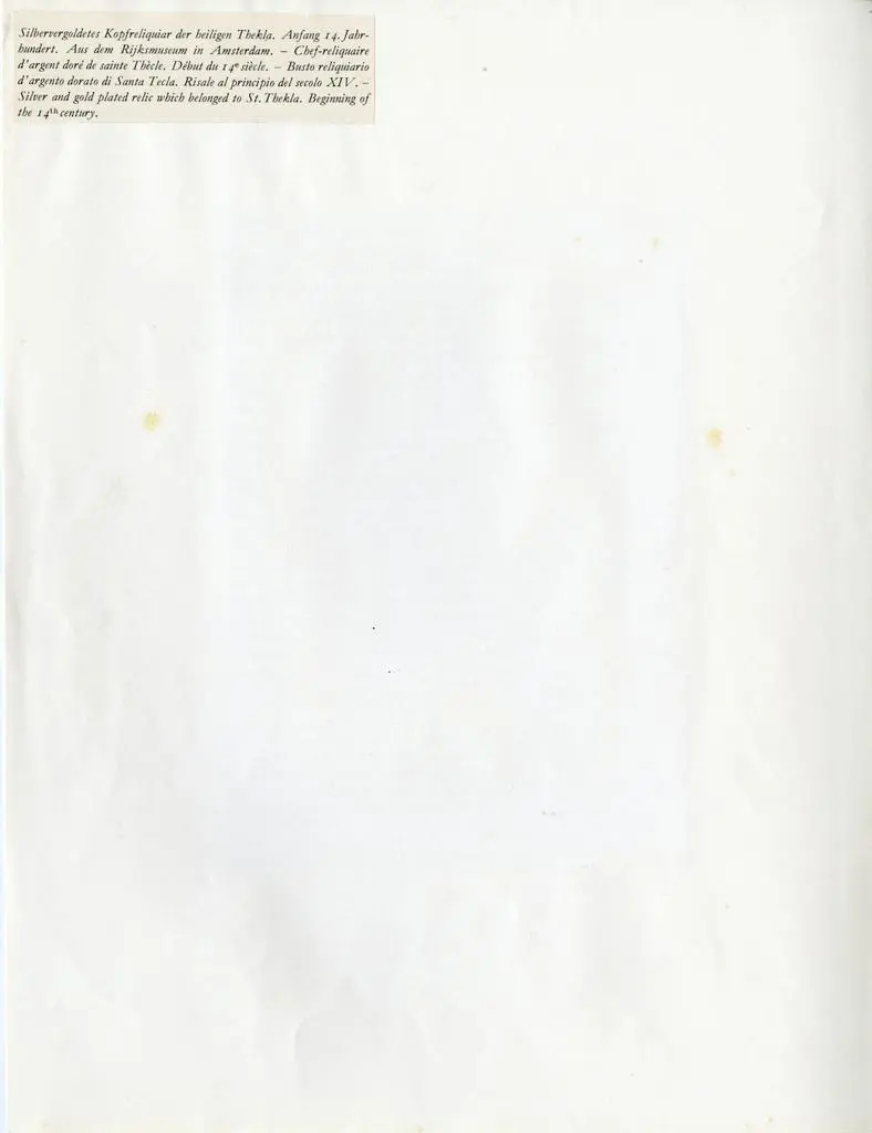 Anonimo , Anonimo fiammingo - sec. XIV - Santa Tecla