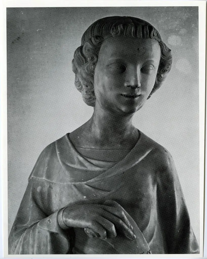 Fototeca della Soprintendenza per i beni architettonici e paesaggistici, storici, artistici ed etnoantropologici per le province di Pisa e Livorno , Maestro mosano di Carrara: Angelo annunciante, particolare