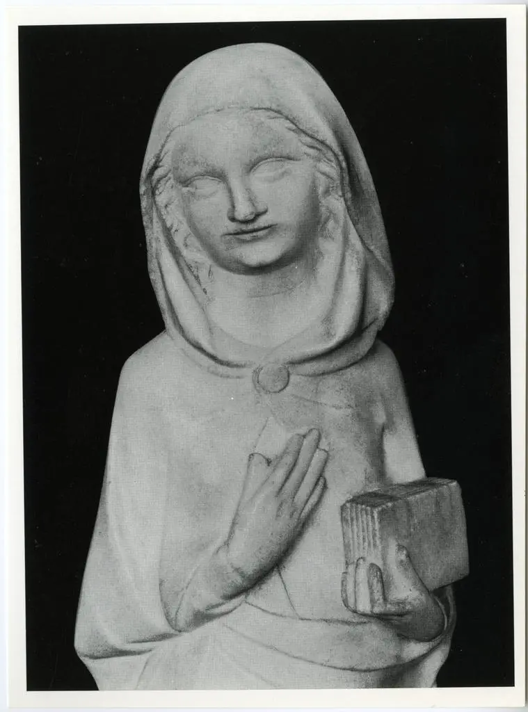 Anonimo , Maestro mosano di Carrara: Annunciata, part.; Dayton Art Institute