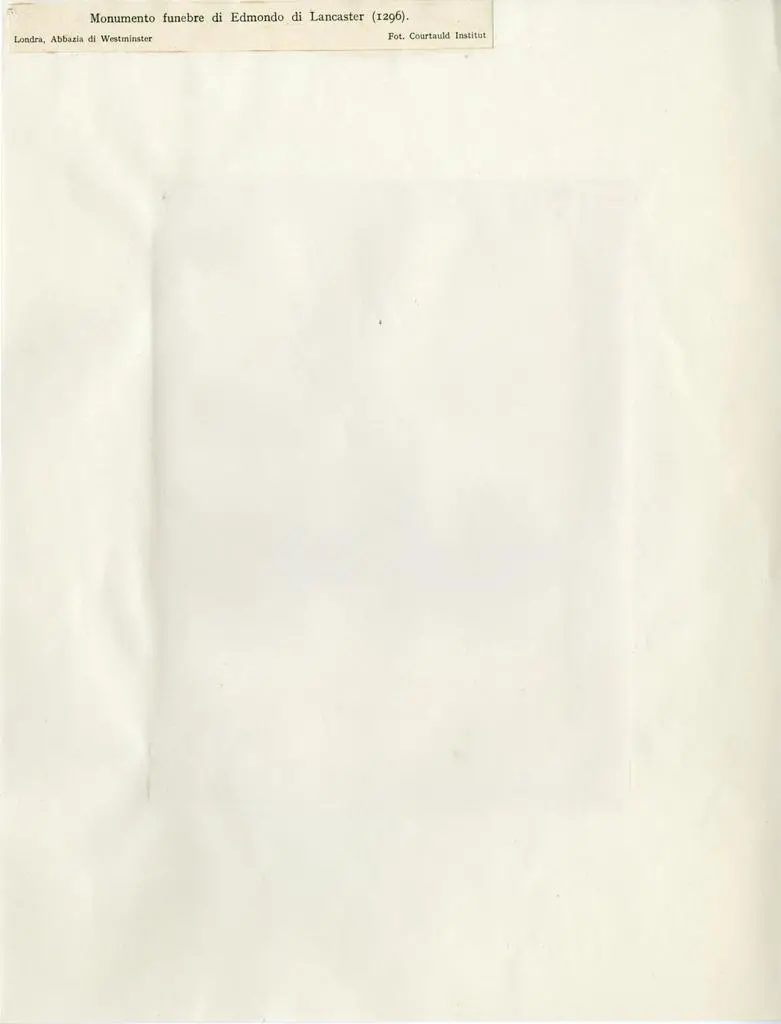 Courtauld Institute of Art , Monumento funebre di Edmondo di Lancaster (1296). Londra, Abbazia di Westminster