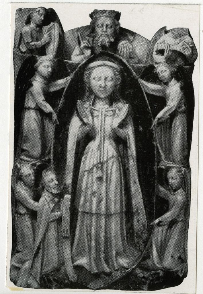 Anonimo , Anonimo inglese - sec. XV - Assunzione della Madonna con angeli e santi