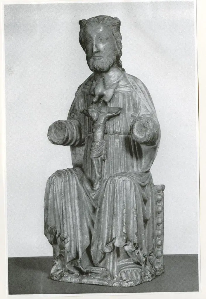 Anonimo , Alabaster - The Holy Trinity - English, Late XIII Century - 34 x 13 1/2 in.