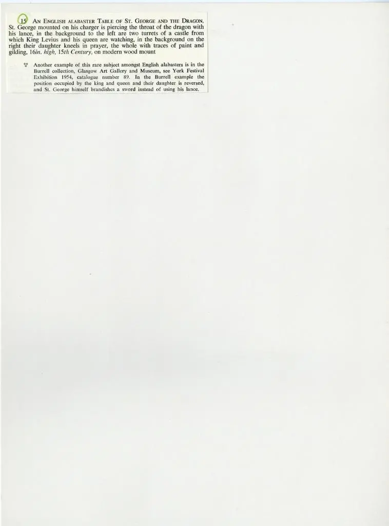 Anonimo , Anonimo inglese - sec. XV - San Giorgio e il drago