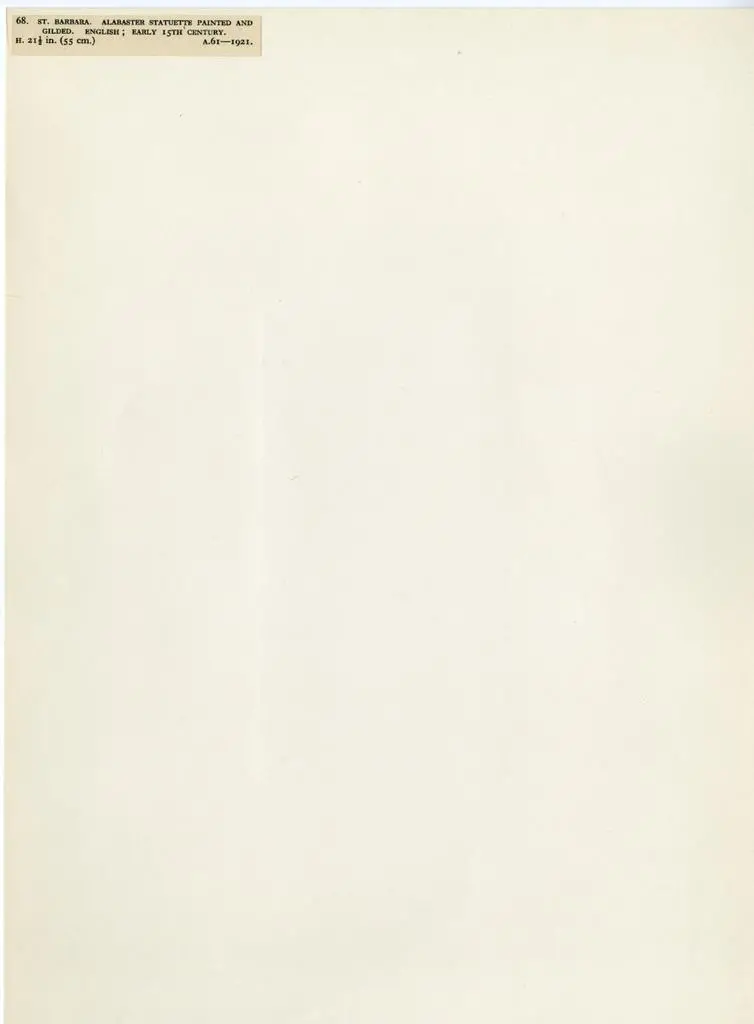 Anonimo , Anonimo inglese - sec. XV - Santa Barbara