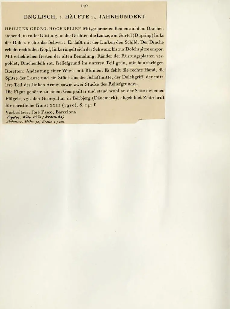 Anonimo , Anonimo inglese - sec. XIV - San Giorgio