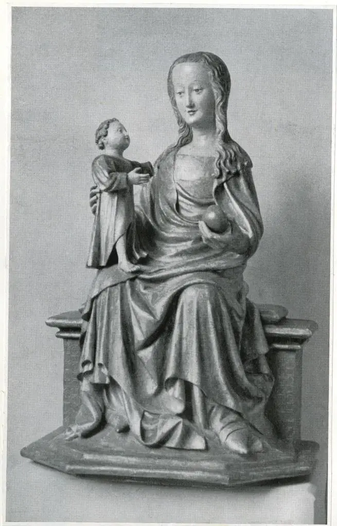 Anonimo , Anonimo tedesco - sec. XIV - Madonna con Bambino