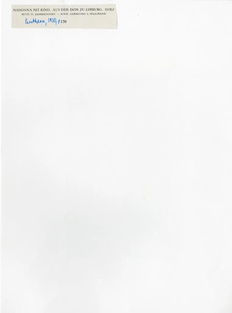 Anonimo , Anonimo tedesco - sec. XIII - Madonna con Bambino