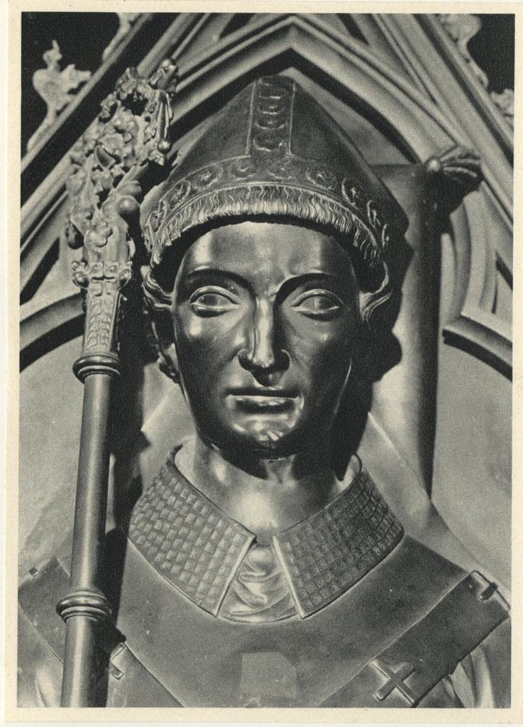 Anonimo , Grabstatue des Erzbischofs Konrad von Hochstaden. Detail. 1261. Dom, Köln.