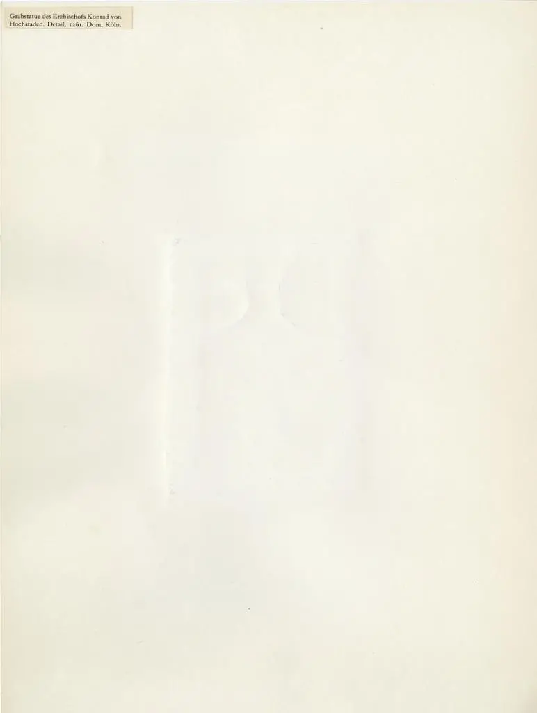 Anonimo , Grabstatue des Erzbischofs Konrad von Hochstaden. Detail. 1261. Dom, Köln.