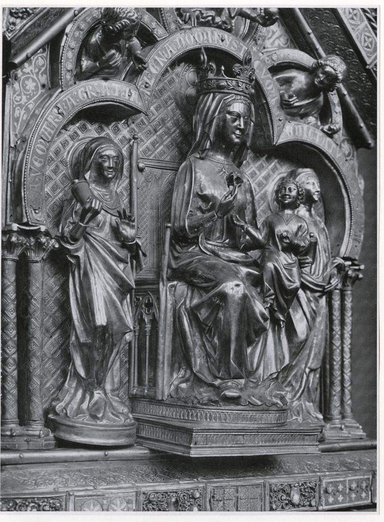 Anonimo , Madonna von Der Schmalseite des Suitbertusschreins in Kaiserswerth, um 1264 - Ausstellung von kunstschätzen aus Düsseldorfer Kirchen in städt, Kunstmuseum zu Düsseldorf