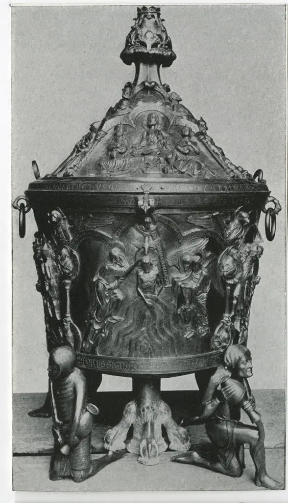 Anonimo tedesco sec. XIII , Motivo decorativo con figure umane