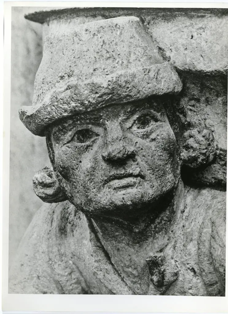 Anonimo tedesco sec. XIII , Testa d'uomo