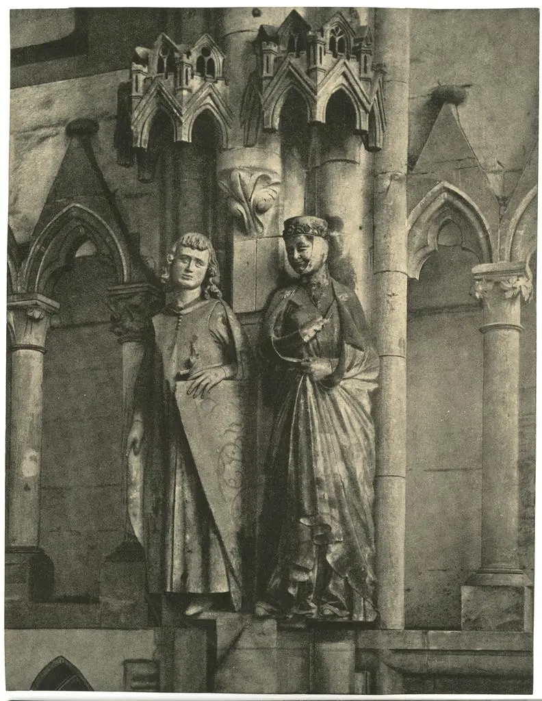 Anonimo , Anonimo tedesco - sec. XIII - Giovane nobile; Ritratto di gentildonna