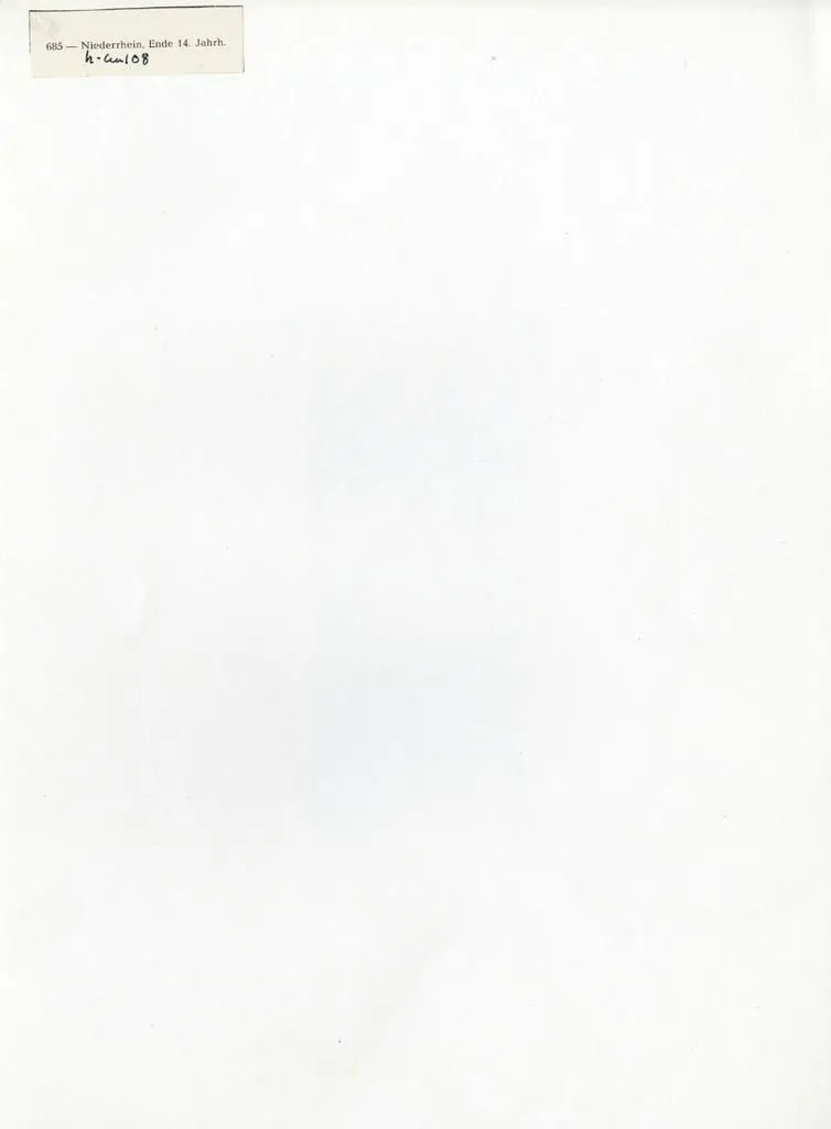 Anonimo , 685 - Niederrhein, Ende 14. Jahrh.